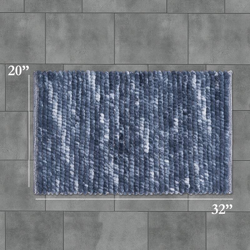 French Connection Space Dye Chunky Chenille Bath Rugs