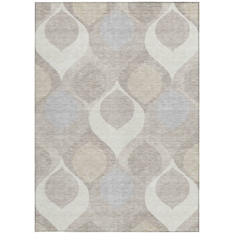 HomeRoots Ogee Transitional Rectangle Outdoor Rug