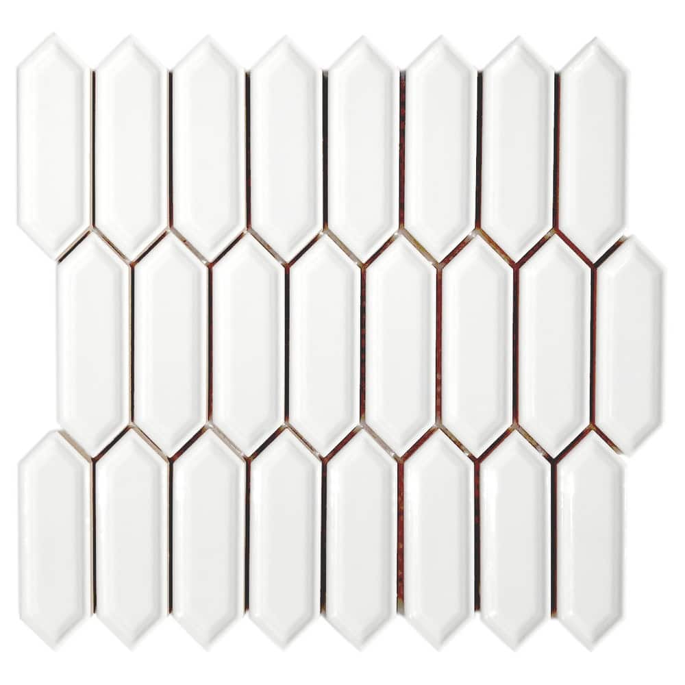 Forio 1.2" x 4.2" Picket Glossy Porcelain Mosaic Tile