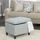 preview thumbnail 2 of 13, HomePop Medium Tufted Storage Ottoman