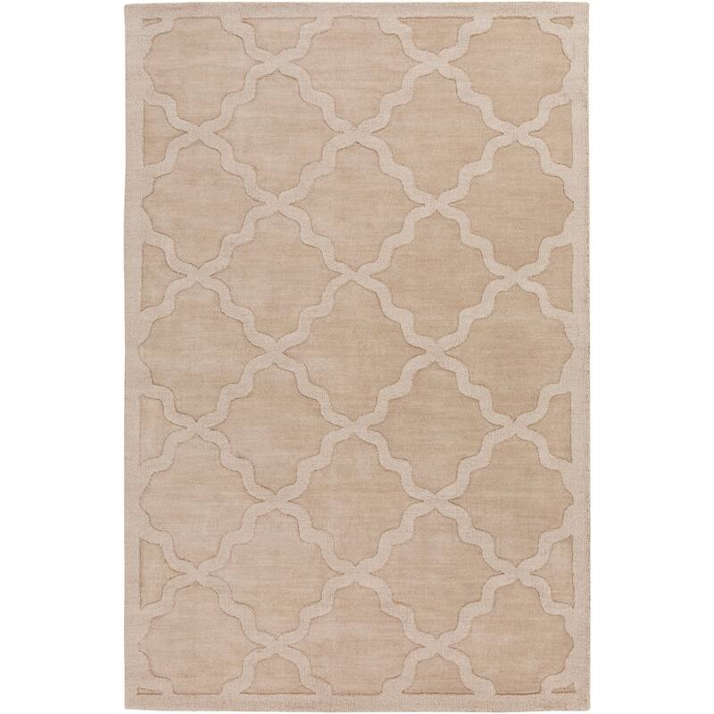 Hand-Tufted Amy Tone-on-Tone Lattice Wool Area Rug