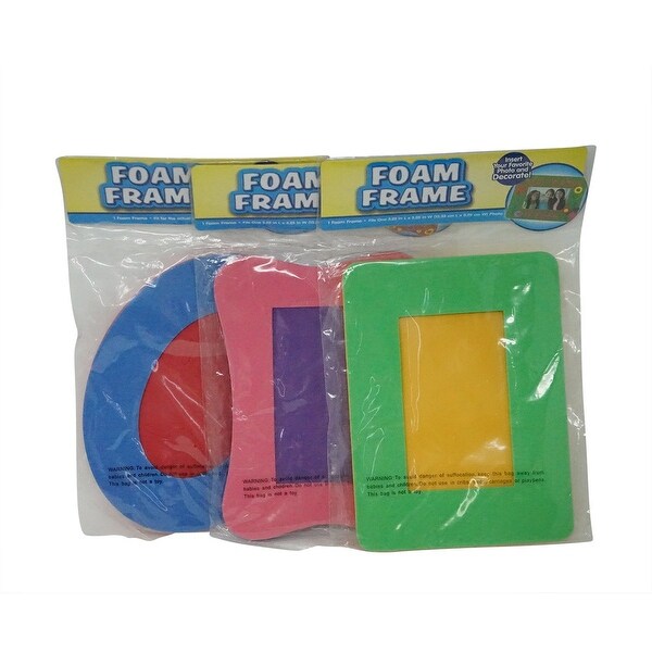 Multicolored Foam Picture Frame - 96 Units