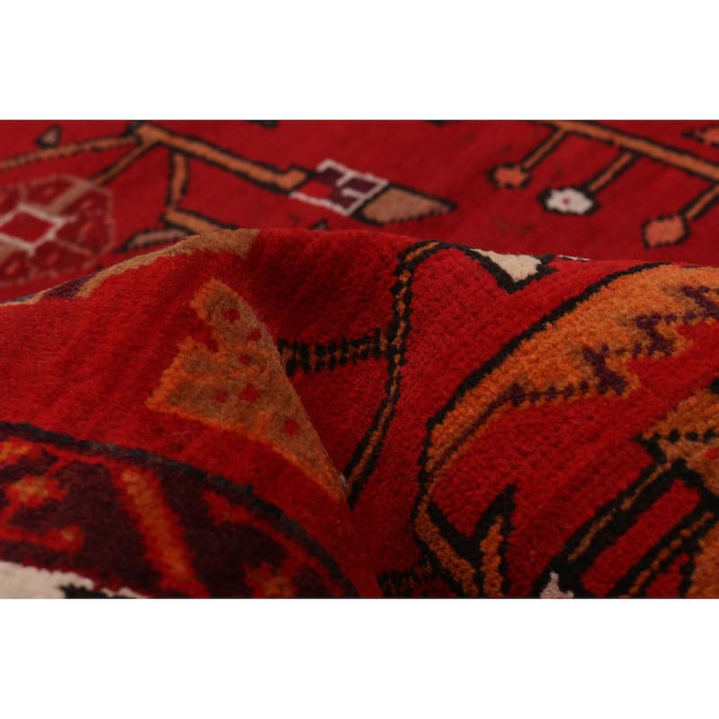 ECARPETGALLERY Hand-knotted Melis Vintage Red Wool Rug - 3'5 x 7'4