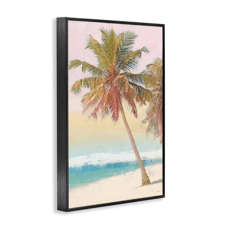Stupell Pastel Gradient Beach Scene Framed Giclee Art Design By Amber Sterling