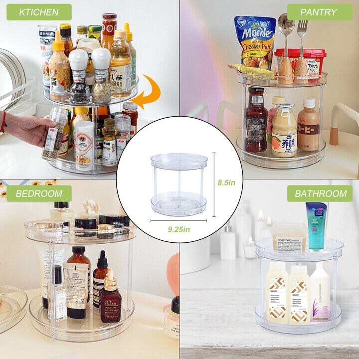 2 Tier 360 Lazy Susan Spice Rack Organizer On Sale Bed Bath Beyond 40134400