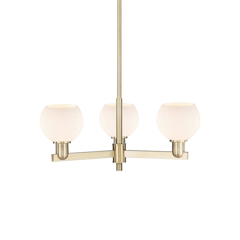 Innovations Lighting 716-3CR-10-28 Athens Chandelier Athens 3 Light - Champagne Bronze / Matte White