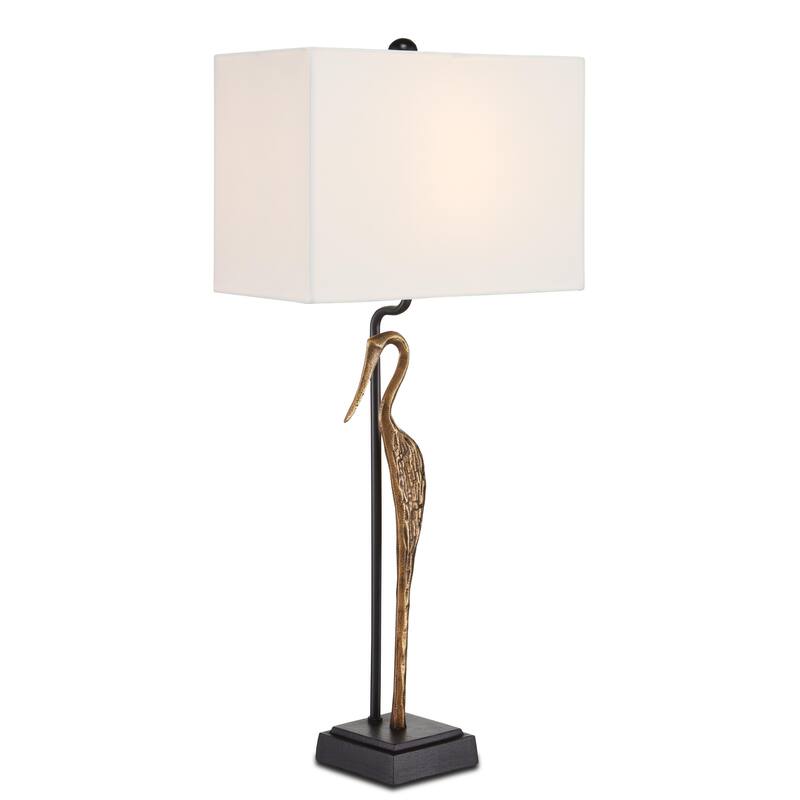 Currey & Company Antigone Brass Table Lamp - 31.5"h x 14"w x 8"d