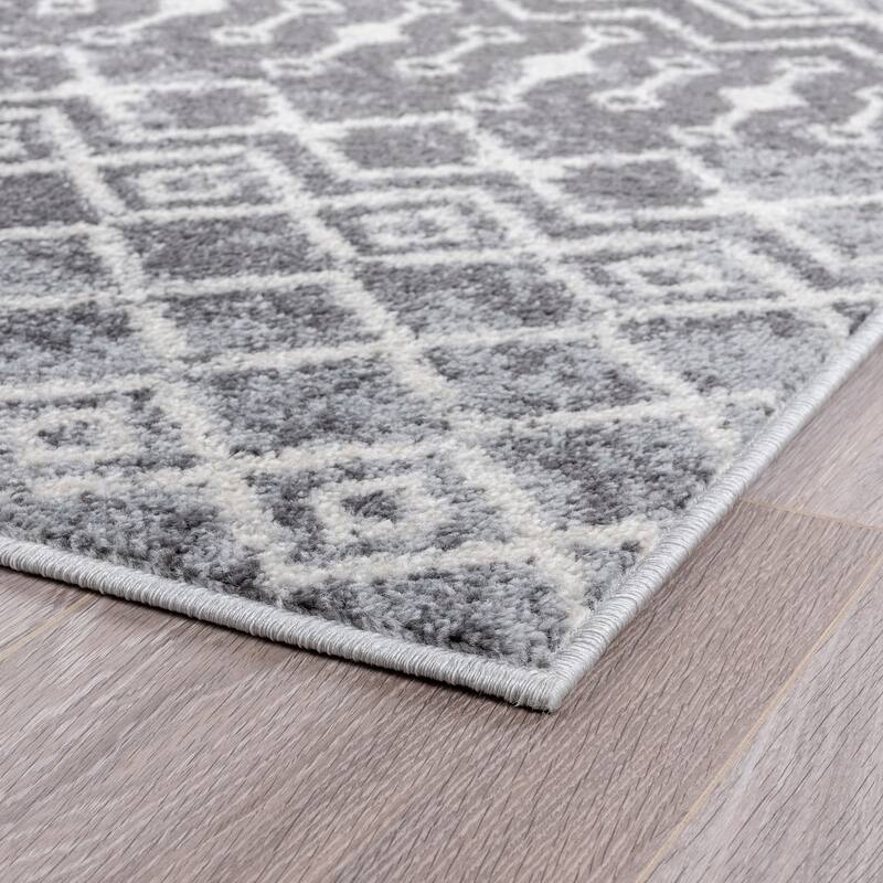 Gematria Moroccan Geometric Indoor Area Rug