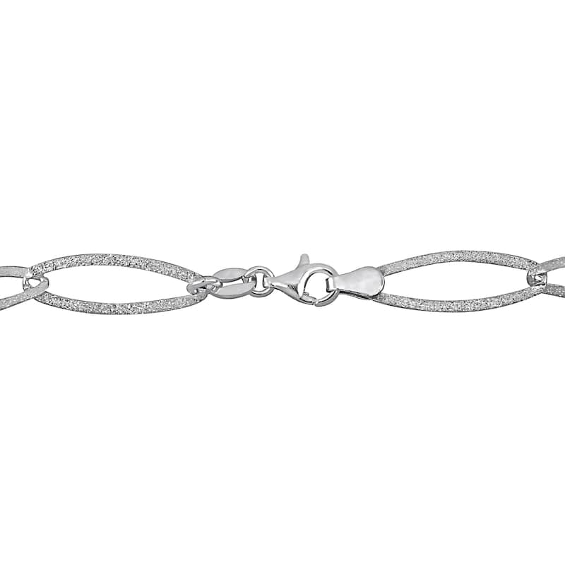 Miadora 6.5mm Oval Link Bracelet Sterling Silver-8 in
