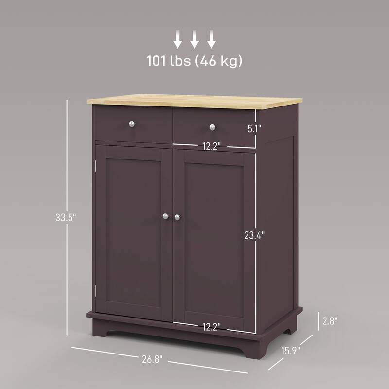 Versatile Kitchen Sideboard Accent Cabinet Entryway Cabinet with Drawers, Buffet Cabinet Hallway Cabinet Dining Cabinet