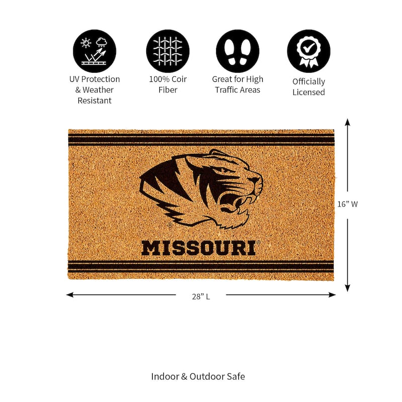 University of Missouri Monochrome Indoor/Outdoor Coir Door Mat