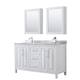Option White / White Carrara Marble Top / Polished Chrome