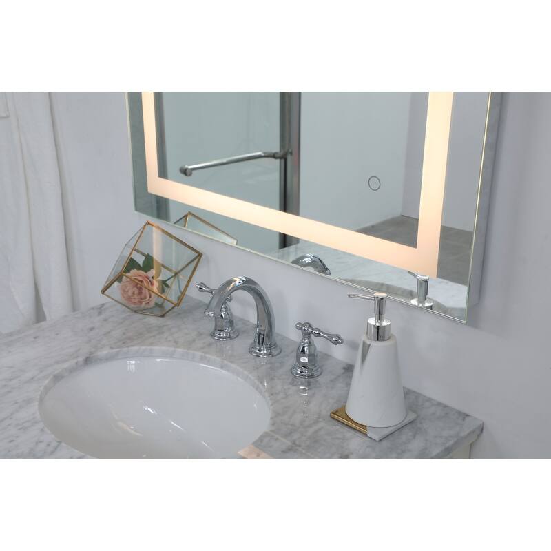 Avalon 30" x 48" Hardwired LED mirror - Silver