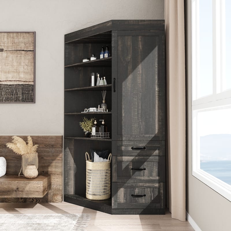 Large Gun Safe with Digital Lock Tall Storage Cabinet with Shelves, Multi-Option Secure Locker and Cupboard