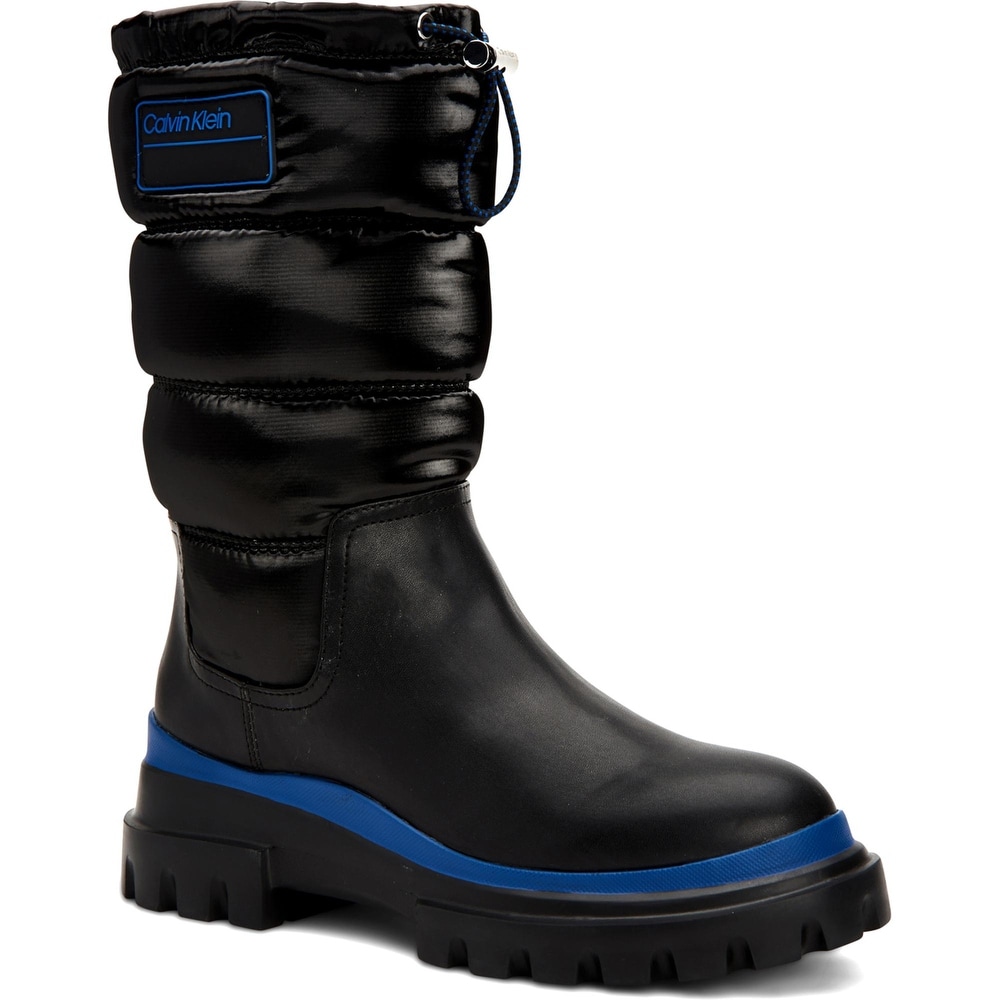 Mens fur lined slip on boots clearance