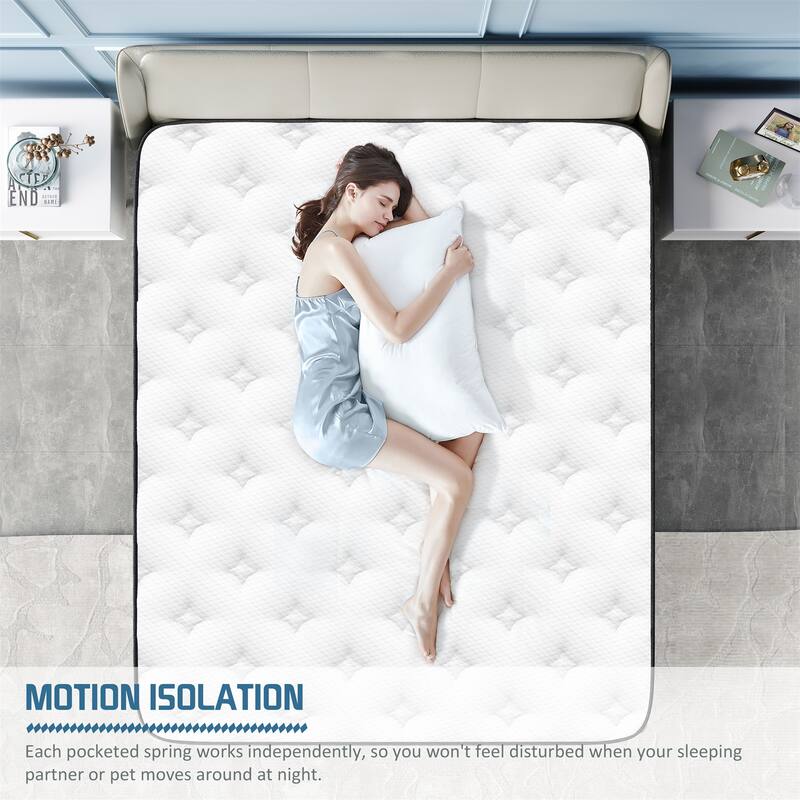 8" Cooling Medium Hybrid Memory Foam Mattress In a Box