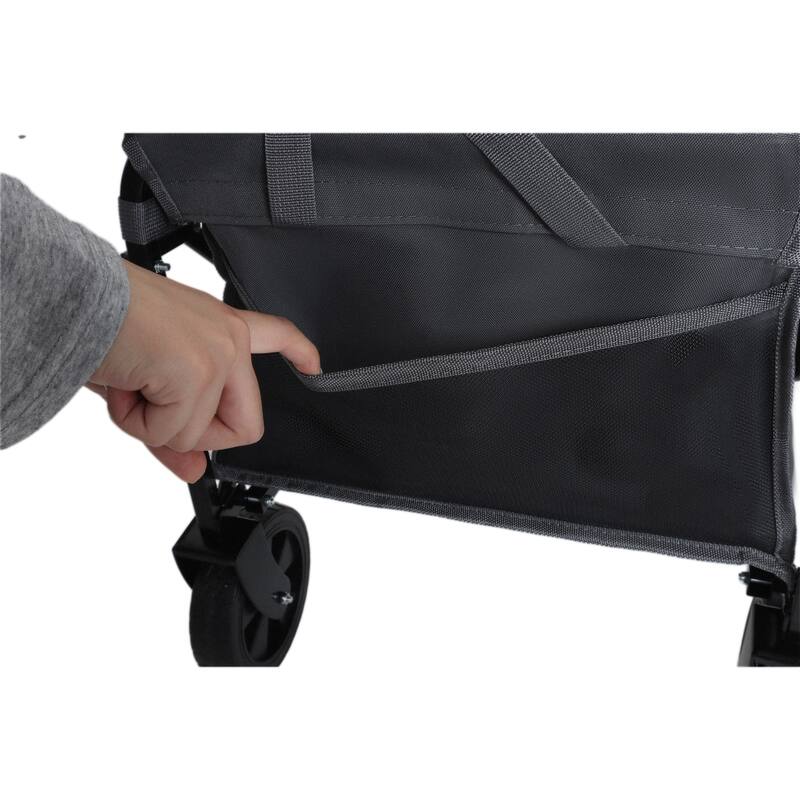 Expandable Dual-Layer Utility Wagon with 100% Extra Space - Grocery Cart for Camping,Shopping,Sports,Gardening,Fishing