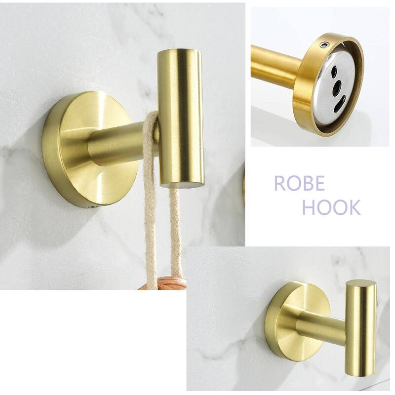 5 Piece Stainless Steel Bathroom Towel Rack Set Wall Mount