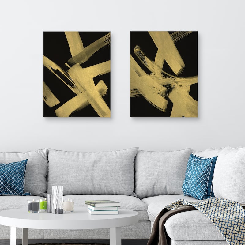 Gold Magic I, Gold Magic II by Susan Jill Canvas Art Prints