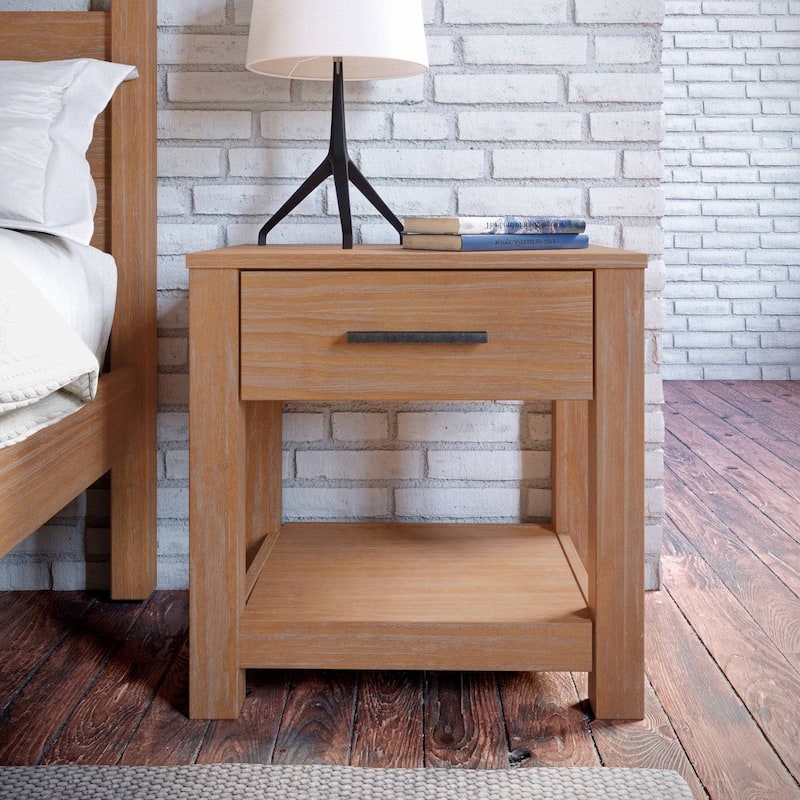 Modern Rustic 1 Drawer Nightstand Farmhouse Style