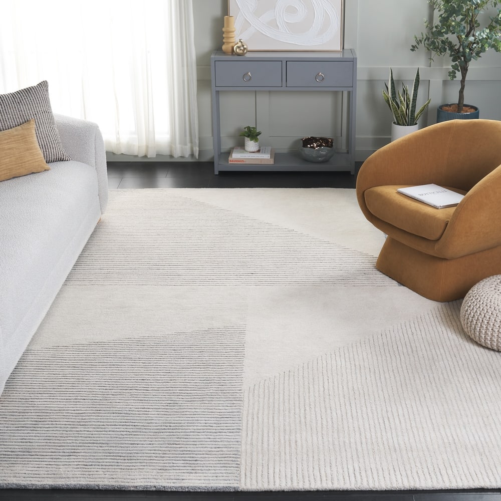 SAFAVIEH Handmade Ebony Makvala Contemporary Wool Rug