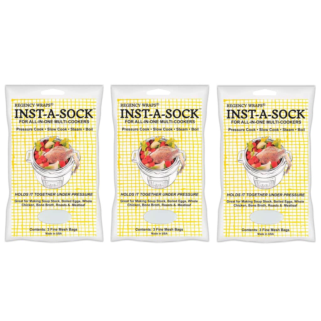 Regency Inst-A-Sock for All-in-One Multi-Cookers to Pressure, Slow Cook, Steam & Boil, Set of 3