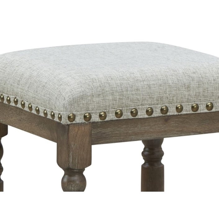 Brittany Deluxe Linen Stools with Nailhead Trim