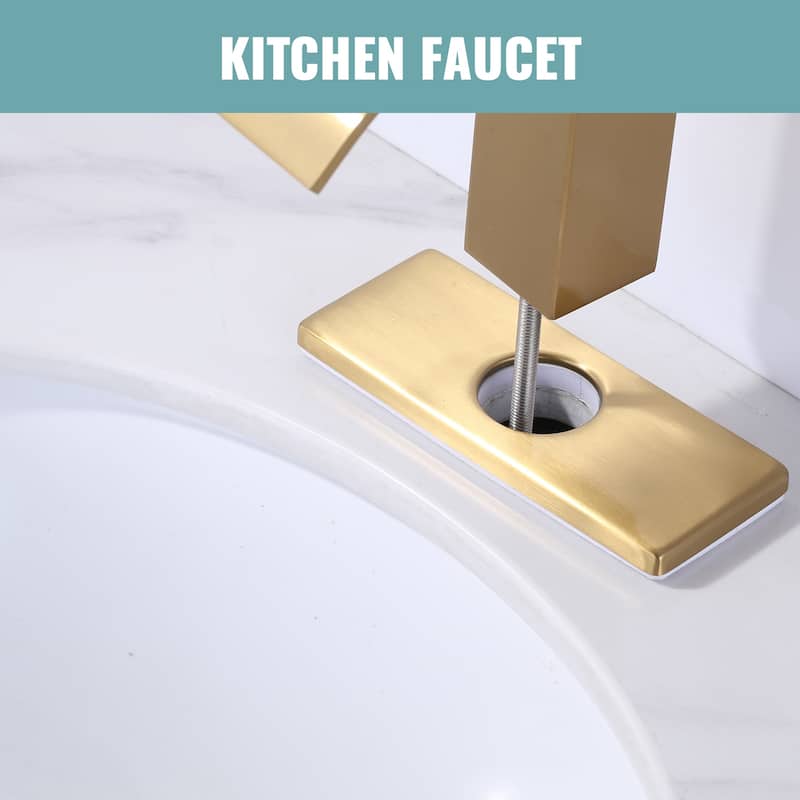 WOWOW 304 Stainless Steel Faucet Deck Plate Fits 1 to 3 Hole Sinks