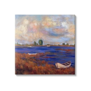 Stupell Boats on Lake Shore Canvas Wall Art Design by Alexi Fine - Bed ...