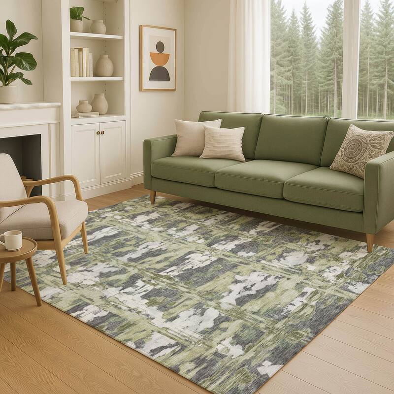 Machine Washable Indoor/ Outdoor Casual Fowler Chantille Rug