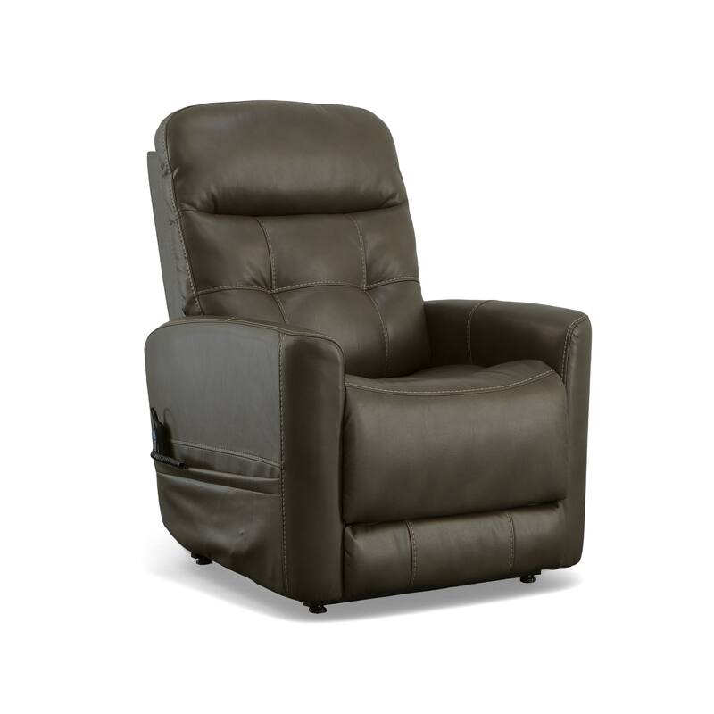 Kenner Driftwood Power Lift Recliner with Power Headrest & Lumbar by Flexsteel