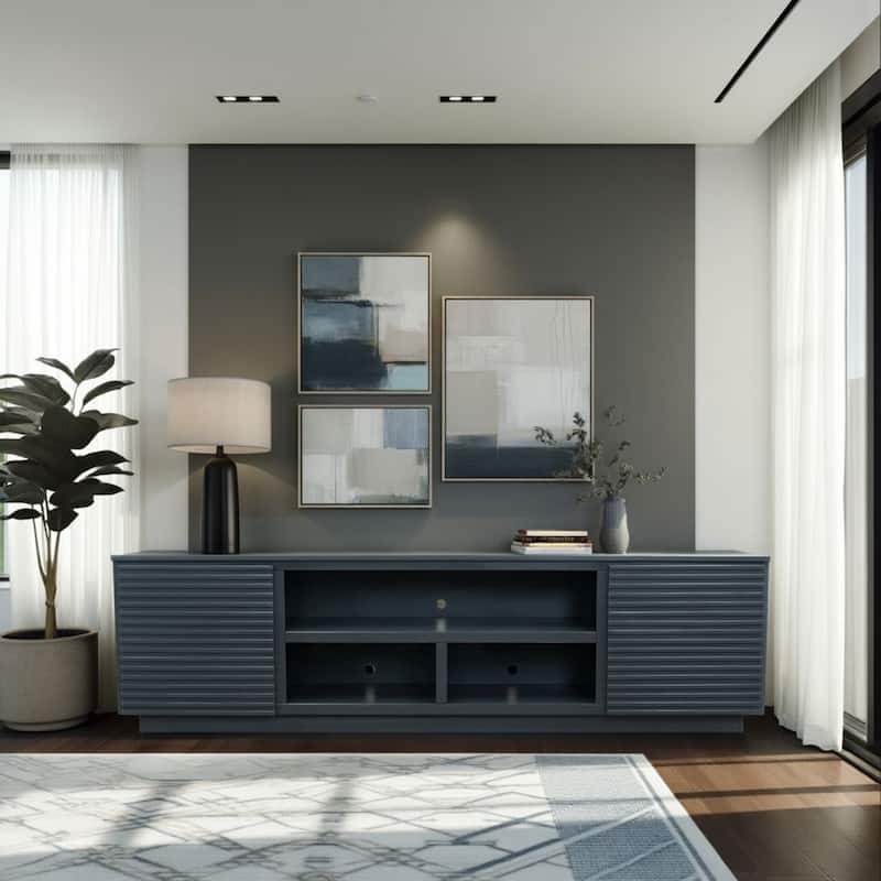 Bridgevine Home Stardust 89 inch TV Stand for TVs up to 100 inches, No Assembly Required