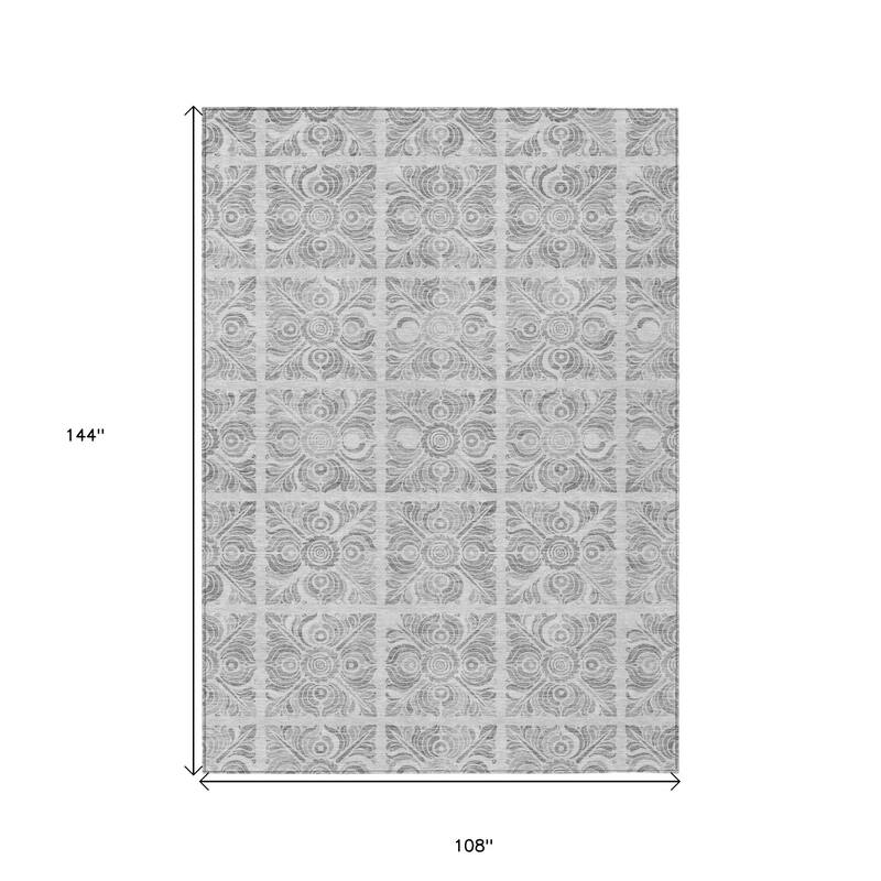 HomeRoots Medallion Transitional Rectangle Outdoor Rug