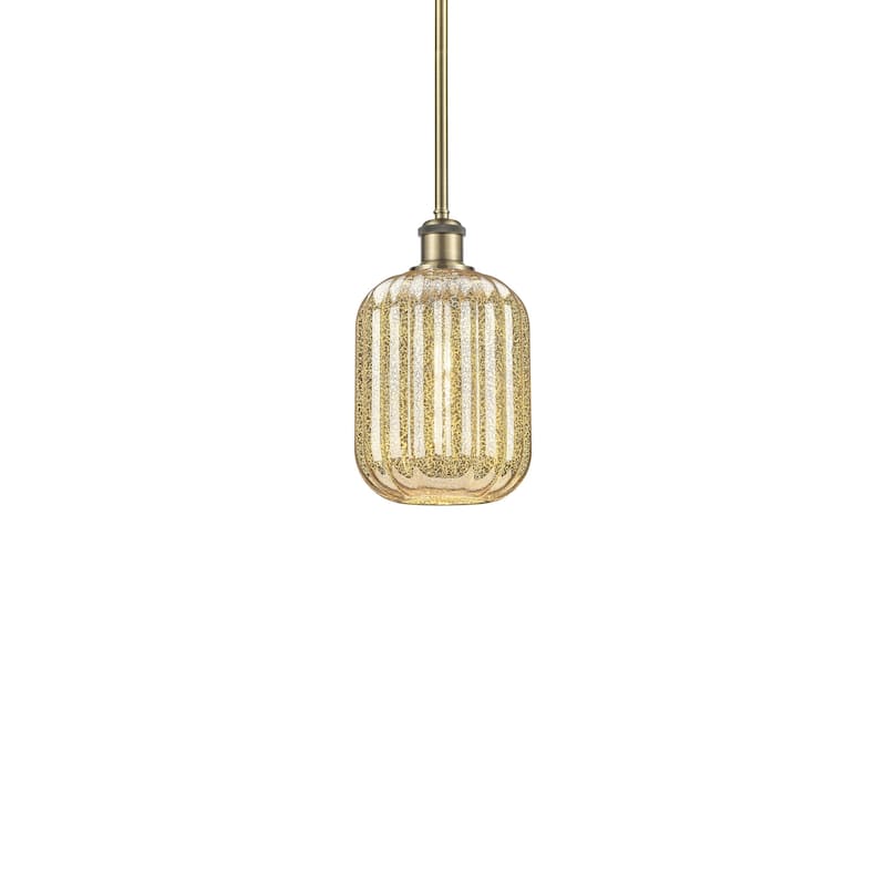 Innovations Lighting 516-1S-12-7 Preston Pendant Preston 7" Wide Mini - Antique Brass / Mercury