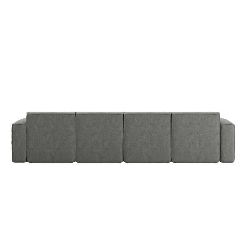 Contemporary 6 Piece Modular Sectional Sofa with 2 Ottomans