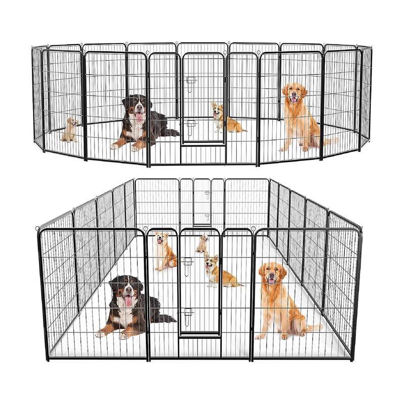 Foldable Dog Playpen,40" 8/16 Panels Portable Kennel,Indoor Outdoor
