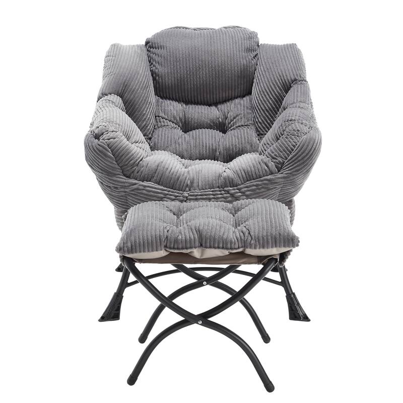 Lazy Chair Accent Chair with Ottoman