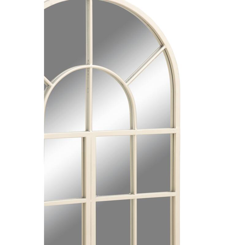 Metal Window Pane Inspired Grid Room Wall Mirror - Copper, Brown, Black - Roche River Decor