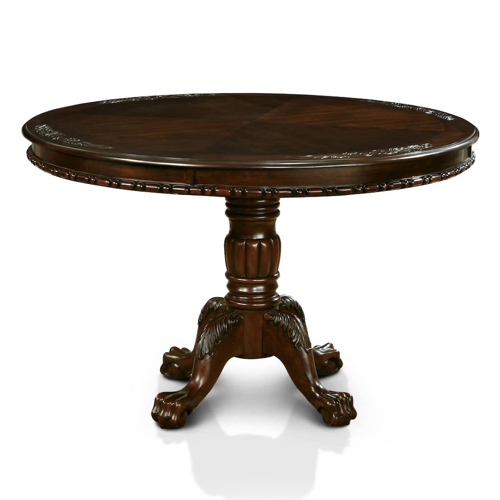 Furniture of America Carpia Formal Brown Cherry 48-inch Dining Table