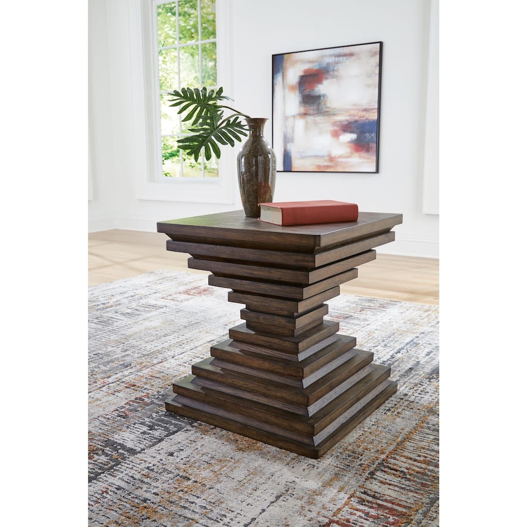 Signature Design by Ashley Hannodream Brown End Table - 22" W x 22" D x 23.75" H
