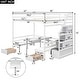 preview thumbnail 6 of 6, White Full Size Pine Wood Convertible Bunk Bed with Storage Staircase and Drawer, Down Bed Converts to Seats and Table Set