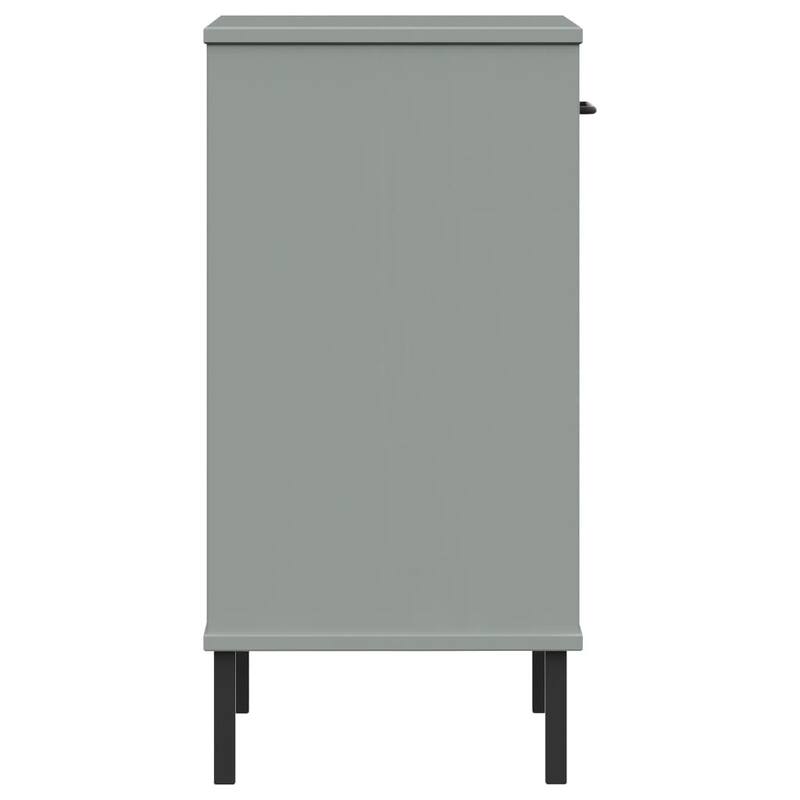 vidaXL Console Cabinet Buffet Storage with Metal Legs Solid Wood Pine OSLO - 19.7" x 13.8" x 27.6"