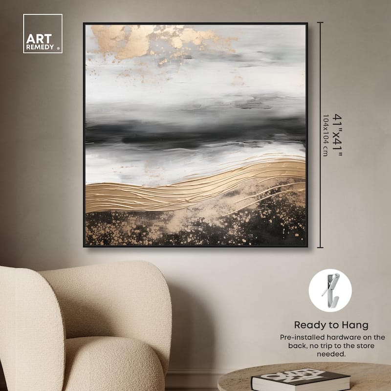 Moonlit Gold Canvas by Art Remedy