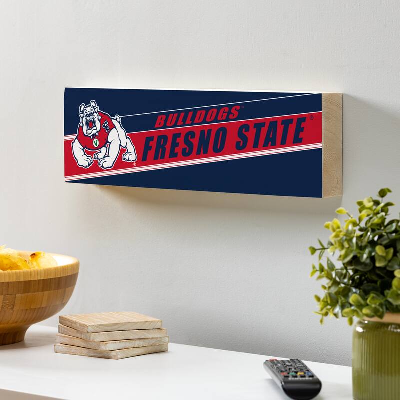 Fresno State Wooden Tabletop Mantel Shelf Sign