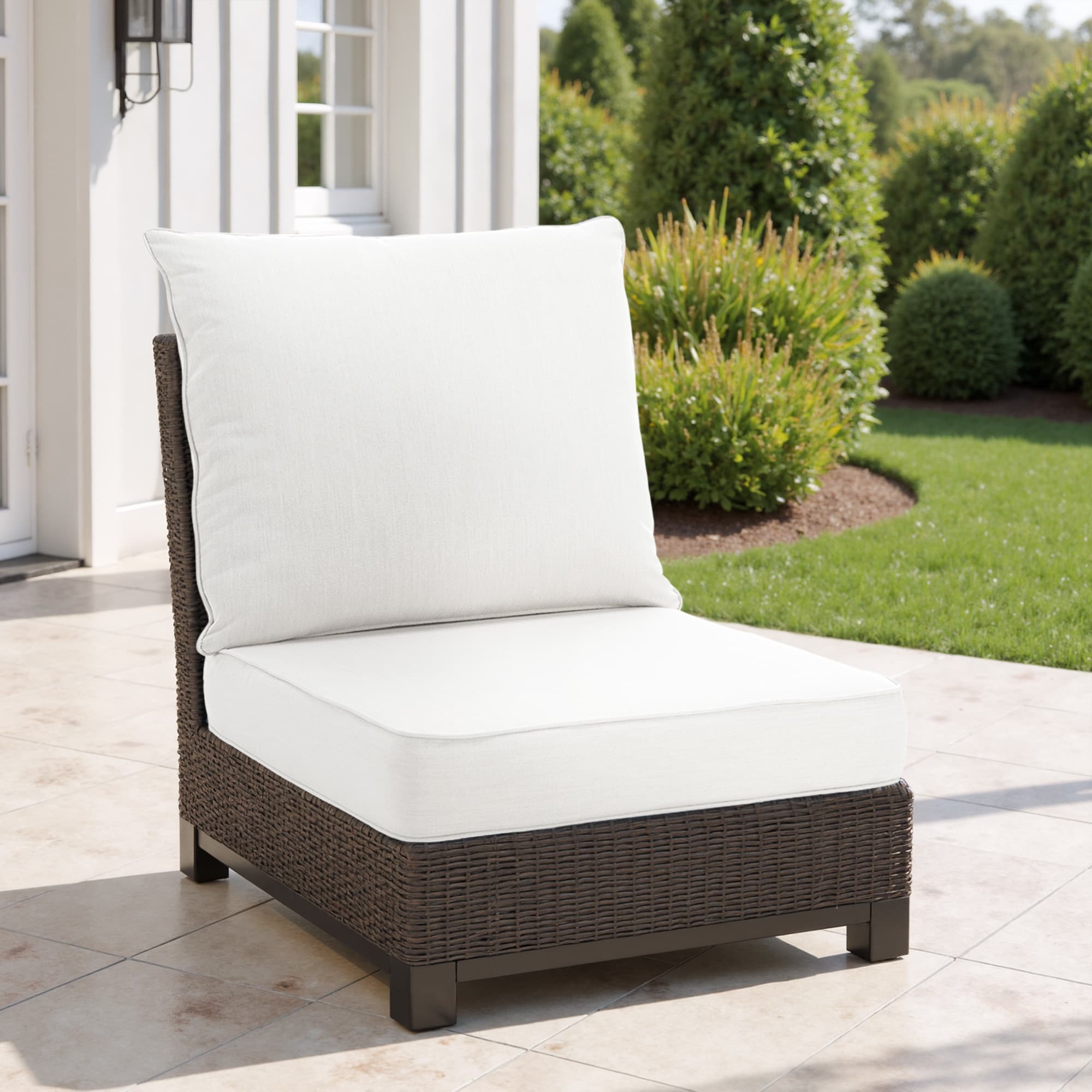 4.7" Thick Sunbrella Outdoor Cushion Set with Back and Seat Cushion