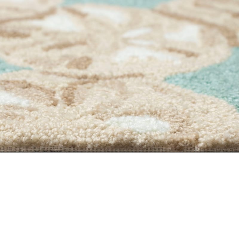 Liora Manne Capri Sea Biscuit Indoor/Outdoor Area Rug Seafoam 1'8" x 2'6"
