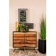 preview thumbnail 1 of 6, Zara 2-door 40-inch Wood Accent Storage Cabinet Black Walnut 40" Cabinet