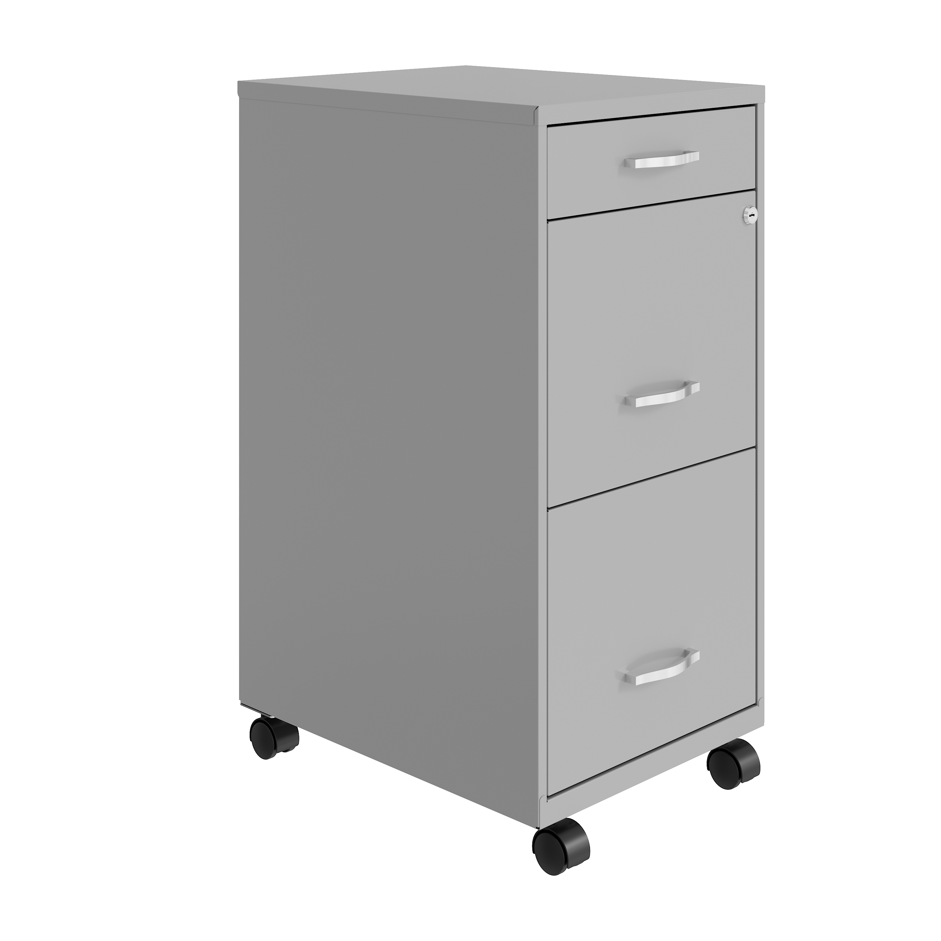 Space solutions 3 drawer file top cabinet with pencil drawer black