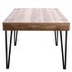 preview thumbnail 6 of 10, Oak Finish MDF Wood and Black Metal Dining Table - 30" H x 63" W x 35.5" D