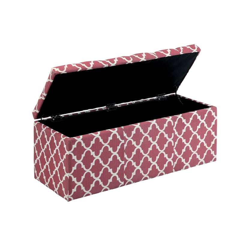 Gede Contemporary Fabric Lift-top Storage Bench by Furniture of America
